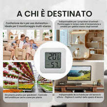 Carica l'immagine nel visualizzatore di Gallery, 4 Piccolo Igrometro Imidità Casa,Mini Igrometro Termometro Digitale LCD