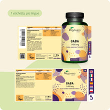 Carica l'immagine nel visualizzatore di Gallery, GABA 1400 mg | ALTO DOSAGGIO | Per Stress, Ansia, Insonnia ed Equilibrio Emotivo | Supporta i livelli di Serotonina e Do