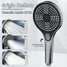 Carica l'immagine nel visualizzatore di Gallery, Soffione Doccia Alta Pressione Grigio Opaco, Doccino per Doccia Anticalcare con 3 Modalità di Getto, Doccetta per Doccia