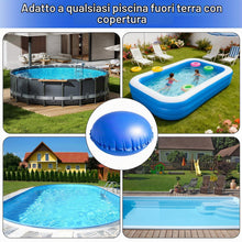 Carica l'immagine nel visualizzatore di Gallery, 2 cuscini ad aria per piscina, accessori invernali, 120 x 120 cm, con cavo bianco da 15 m, cuscino invernale gonfiabile,