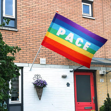 Carica l'immagine nel visualizzatore di Gallery, Bandiera Pace Arcobaleno 90x150cm, Dell'Ucraina, Rainbow Flag per Interno, Esterno, Giardino (A)