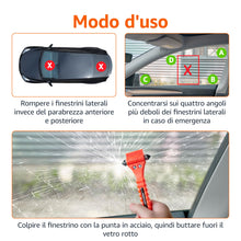 Carica l'immagine nel visualizzatore di Gallery, Amazon Basics Taglierino d’emergenza per cinture di sicurezza e martello rompivetro, confezione da 2