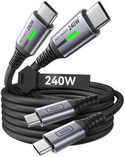 Carica l'immagine nel visualizzatore di Gallery, INIU 240W Cavo USB C a USB C, [2-Pezzi 2m] Cavo USB Ricarica Rapida
