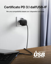 Carica l'immagine nel visualizzatore di Gallery, Belkin Caricatore da parete compatto da 45 W, ricarica rapida USB-C Power Delivery per Apple iPhone 16, 16 Plus, 16 Pro,