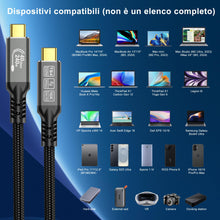 Carica l'immagine nel visualizzatore di Gallery, CAKOBLE 16K Cavo Thunderbolt 4 USB4 1m - 40Gbps, Ricarica Rapida PD3.1,16K@30Hz/8K@60Hz/4K@144Hz - Cavo USB-C 240W per M