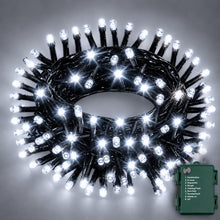Carica l'immagine nel visualizzatore di Gallery, Catena luminosa a batteria, 5 m, 50 LED, con timer, 8 modalità, bianco caldo, impermeabile IP44, per esterni, adatta per