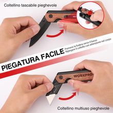Carica l'immagine nel visualizzatore di Gallery, WORKPRO Coltello Multiuso 2 in 1