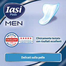 Carica l'immagine nel visualizzatore di Gallery, IASI MEN Super, Livello di Protezione 3, Scudi Assorbenti per perdite urinarie maschili lievi e moderate, 10 Unità