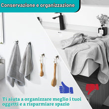 Carica l'immagine nel visualizzatore di Gallery, SAYAYO Ganci Adesivi Portasciugamani in Acciaio Inox Gancio Accappatoio
