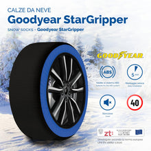 Carica l'immagine nel visualizzatore di Gallery, Goodyear Calze da Neve Star Gripper Omologate Italia EN 16662-1:2020 Due Catene da Neve in Tessuto per Auto, Snow Sock T