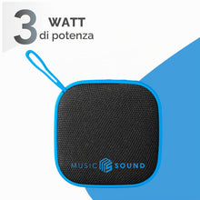 Carica l'immagine nel visualizzatore di Gallery, Music Sound - MINI - Speaker Bluetooth - Potenza 3 WATT - Play Time 4 ore - Compatto e portatile - Finiture in tessuto m