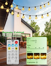 Carica l'immagine nel visualizzatore di Gallery, FIFlying Catena Luminosa Esterno Solare 17M Luci Solari da Giardino con 24+1 Lampadine LED G40 Impermeabile Luci Gazebo 