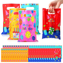 Carica l'immagine nel visualizzatore di Gallery, Brencco 50 Sacchetti Compleanno Bambini, 16,5 × 25 cm, 4 Colori