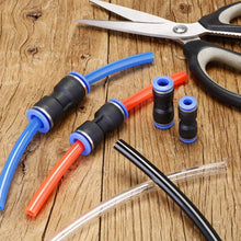 Carica l'immagine nel visualizzatore di Gallery, 40 pezzi di fissaggio rapido Air Push da 6 mm, connettori pneumatici, splitter/angoli/raccordi a T, kit per tubi dell'ar