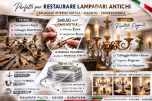 Carica l'immagine nel visualizzatore di Gallery, Cavo Piattina Trasparente 2x0,50 mm² SOTTILE – Matassa 10 Metri – Rame Puro – Ideale per Lampade, Lumi e Lampadari – 250
