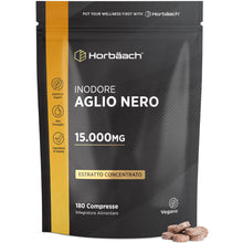 Carica l'immagine nel visualizzatore di Gallery, Aglio Nero Fermentato 15000mg - 180 Compresse Vegane
