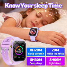 Carica l'immagine nel visualizzatore di Gallery, 1.83" Smartwatch Bambini Fitness Tracker 18 Giochi Fotocamera Contapassi