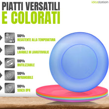 Carica l'immagine nel visualizzatore di Gallery, NEO Piatti Plastica rigida lavabili 6 x 25.5 cm - colorati