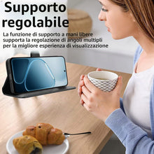 Carica l'immagine nel visualizzatore di Gallery, Cover per OPPO A6X / A6T / A6K 4G/5G custodie,Premium Portafoglio Magnetica Flip Case,Custodia con fibra di carbonio-Ner