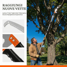 Carica l'immagine nel visualizzatore di Gallery, Seghetto per Potatura Manuale, 3m Sega ad Asta Estensibile per Tagliare Rami Alti, Palme e Arbusti