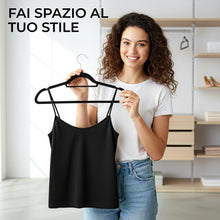 Carica l'immagine nel visualizzatore di Gallery, Utopia Home Grucce Velluto con barra cravatte (Nero, Set da 50)