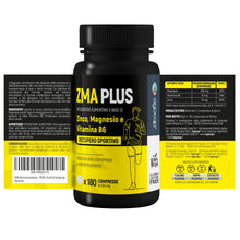 Carica l'immagine nel visualizzatore di Gallery, ZMA Alta Concentrazione 180 compresse. Integratore Testosterone Massa Muscolare a base di Zinco, Magnesio e Vitamina B6.