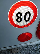 Carica l'immagine nel visualizzatore di Gallery, Adesivi Limite di Velocità 70 e 80 Riflettenti per Auto