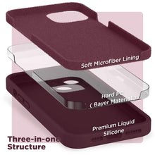 Carica l'immagine nel visualizzatore di Gallery, SURPHY Silicone Cover per iPhone 14 Pro 6.1 Pollici, con 2* Vetro Temperato, Custodia Antiurto per iPhone 14 Pro, con Pr