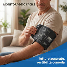 Carica l'immagine nel visualizzatore di Gallery, Misuratori pressione elettrici,Un bracciale nero per la misurazione della pressione sanguigna, regolabile da 22 a 32 cm