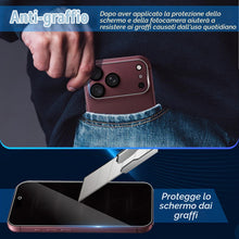 Carica l'immagine nel visualizzatore di Gallery, Privacy Vetro Temperato per iPhone 18 Pro Max + Pellicola Fotocamera