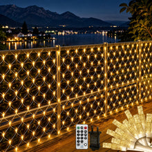 Carica l'immagine nel visualizzatore di Gallery, THKFUL Rete luminosa da esterno, 6 x 3 m 408LED Luci Nette Alimentazione Plug-In,impermeabile rete luminosa da interno t