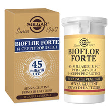 Carica l'immagine nel visualizzatore di Gallery, Solgar Bioflor Forte 14 Ceppi Probiotici 45 Miliardi UFC 30 Capsule