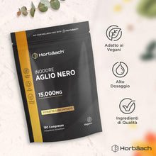 Carica l'immagine nel visualizzatore di Gallery, Aglio Nero Fermentato 15000mg - 180 Compresse Vegane