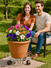 Carica l'immagine nel visualizzatore di Gallery, IPEA Carrello Sottovaso con Ruote per Vasi e Fioriere - 36 cm - Supporto Base Mobile in Metallo per Piante e Fiori per C