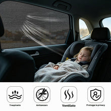 Carica l'immagine nel visualizzatore di Gallery, Tendine Parasole Auto Bambini, 2 Pezzi Parasole Finestrini Auto Piccola, Universale Tende Parasole Calza Finestrini Post