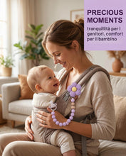 Carica l'immagine nel visualizzatore di Gallery, Set da 2 portaciuccio con motivo floreale e pois, senza BPA, con cordino in cotone e clip in silicone, unisex, design ca