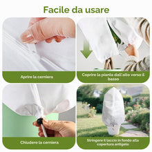 Carica l'immagine nel visualizzatore di Gallery, 4 Pezzi Tessuto Non Tessuto per Piante 80x100cm, Telo Antigelo per Piante con Cerniera Zip e Stringhe Regolabili - Cappu