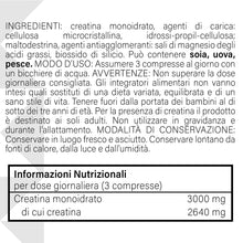 Carica l'immagine nel visualizzatore di Gallery, Creatina Monoidrata Compresse, 3000 mg per dose RTP, 500 Pastiglie