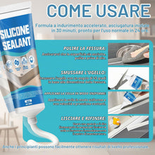 Carica l'immagine nel visualizzatore di Gallery, Silicone Bianco, Silicone Doccia, Impermeabile e Resistente, 150ML