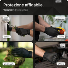 Carica l'immagine nel visualizzatore di Gallery, 50x PROGRIP Guanti nitrile L Nero [Extra resistenti], Guanti monouso plastica, 2x più spessi, con finitura diamantata, G