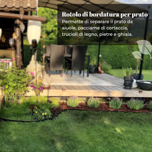 Carica l'immagine nel visualizzatore di Gallery, GARDENIX Bordo flessibile per prato, in plastica, resistente alle intemperie, rotondo, per aiuole, 10 m, 20 ancore, alte