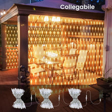 Carica l'immagine nel visualizzatore di Gallery, THKFUL Rete luminosa da esterno, 6 x 3 m 408LED Luci Nette Alimentazione Plug-In,impermeabile rete luminosa da interno t
