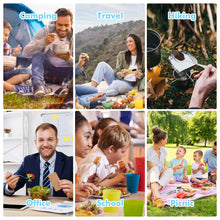 Carica l'immagine nel visualizzatore di Gallery, 4 in 1 Posate da Viaggio, Blu Posate da Campeggio Kit con Custodia