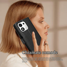 Carica l'immagine nel visualizzatore di Gallery, cover per Honor 600 Smart 5G, Custodia Portafoglio Antishock Fibra Premium - Scatola con Compartimenti per Carte e Chius
