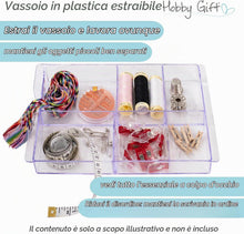 Carica l'immagine nel visualizzatore di Gallery, Hobby Gift Scatola Media per Cucito con Manico - Cestino Porta Cucito in Cotone con Scomparti per Strumenti e Accessori Creativi - 19 x 26 x 15 cm, Ape Ricamata