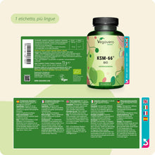 Carica l'immagine nel visualizzatore di Gallery, Ashwagandha KSM-66 Pura BIO | 600 mg per dose giornaliera | Alto Dosaggio di Withania Somnifera con 5% di Withanolidi | 