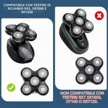 Carica l'immagine nel visualizzatore di Gallery, Testine di ricambio RX5 compatibili con rasoi Remington Balder Pro XR1500, XR1501 e RX5 (2 pezzi)