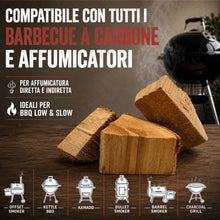 Carica l'immagine nel visualizzatore di Gallery, BBQ Chunk CILIEGIO - Cherry - Legna per affumicatura Hardcore Barbecue - Pezzi di Legno per affumicare - Circa 1.5 kg