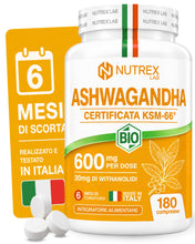 Carica l'immagine nel visualizzatore di Gallery, Nutrex Lab integratore alimentare Ashwagandha KSM 66