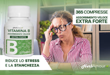 Carica l'immagine nel visualizzatore di Gallery, HerbAmour Vitamina B Complex 365 Compresse 12 Mesi con Biotina